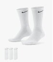NIKE ナイキ エブリデイ クッションド クルーソックス 3足 ホワイト SX7664 100 3Pソックス 靴下 ストッキング スポーツ 白