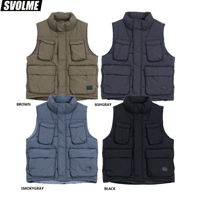 SVOLME スボルメ SPLS中綿ベスト 25AW 1253-48014 ベスト カジュアル ジップアップ