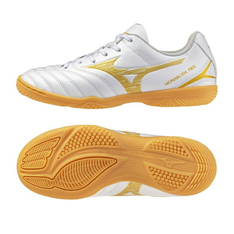 MIZUNO ミズノ モナルシーダ ネオ 3 SELECT Jr IN ホワイト×ゴールド P1GG262550 BRIGHT GOLD PACK サッカー用 ...