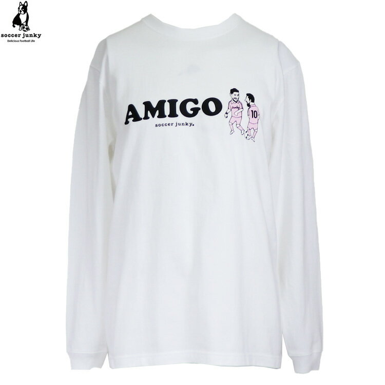 soccer junky サッカージャンキー ロングスリーブTEE AMIGO 25AW sj25d15 ロンT 長袖 Tシャツ 白 コラボ