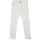 PT TORINO DENIM ピーティートリノデニムコットン ストレッチ ダメージ リペア ウォッシュド ホワイトデニムパンツ ROCK/SKINNY FIT