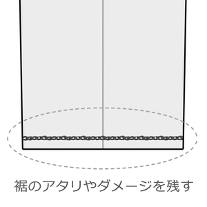 【心斎橋リフォーム提携】PANTS裾 貼り付けチェーンステッチ仕上げ