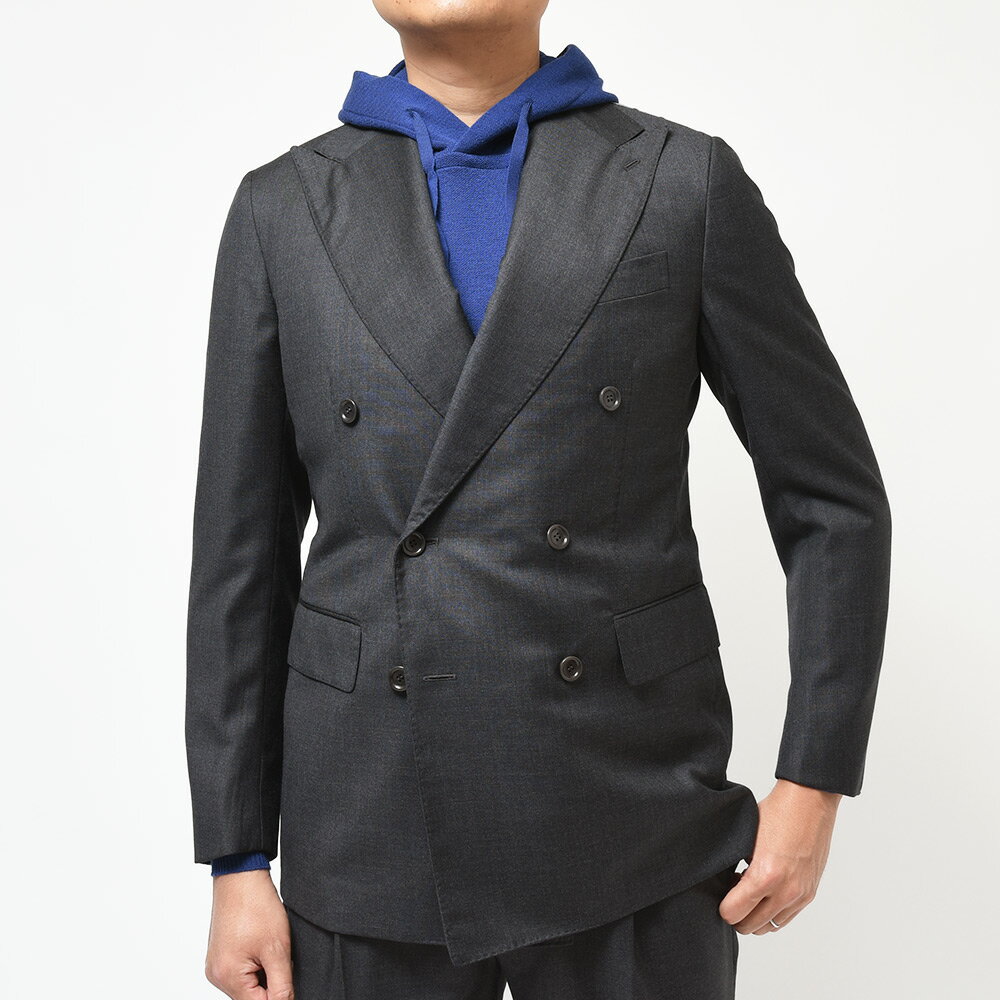 STILE LATINO スティレ ラティーノLEO ヴァージンウール サージ 1プリーツ ダブル6Bスーツ