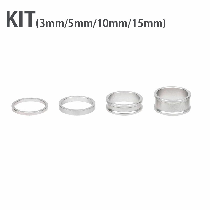 ウルフトゥース プレシジョン ヘッドスペーサー キット。■商品紹介 ・材質：6061-T6 aluminum ・数量：3mm/5mm/10mm/15mm 各1ずつ ・重量：3mm 2g / 5mm 3g / 10mm 5g / 15mm 7g メーカー側の仕様変更等により掲載内容と一部異なる場合がございます。 ご注文の際はメーカーホームページ等をご確認頂けます様お願い申し上げます。 ※弊社から発送させて頂く商品は現行商品となります。 お使いのパソコンやスマートフォンなどの様々なモニターの種類等により画像のお色が実物と若干異なって見える場合がございます。 あらかじめご理解頂けますよう、お願い致します。