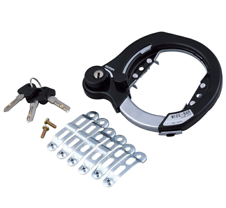 GORIN ゴリン GR1000KV ワイドバーリング錠 ディンプルキー式大型リング錠 ブラック LKR01900