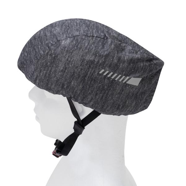 エール HC-003 ヘルメット用 レインカバー 撥水加工 フリーサイズ 杢グレー