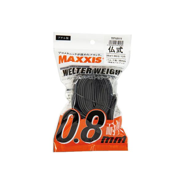 MAXXIS マキシス ウェルターウエイト チューブ サイズ/バルブ形式:20x1x1/4-1x3/8 36mm 仏式 TIT15105