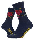 DeFeet ディフィート サイクリングソックス WI 6インチ THORNY ROSE NAVY Mサイズ