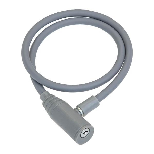 乐天商城 - GIZA ギザ キー式 OS-5014 ケーブルロック 8x600mm 軽量 コンパクト カギ付属 グレー LKW33301