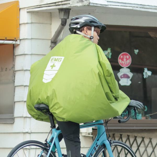 FIND SHOP 楽天市場店のMARUTO マルト 自転車 輪行袋 レインポンチョ 簡易寝袋 エマージェンシー輪行袋02 グリーン｜アングル2