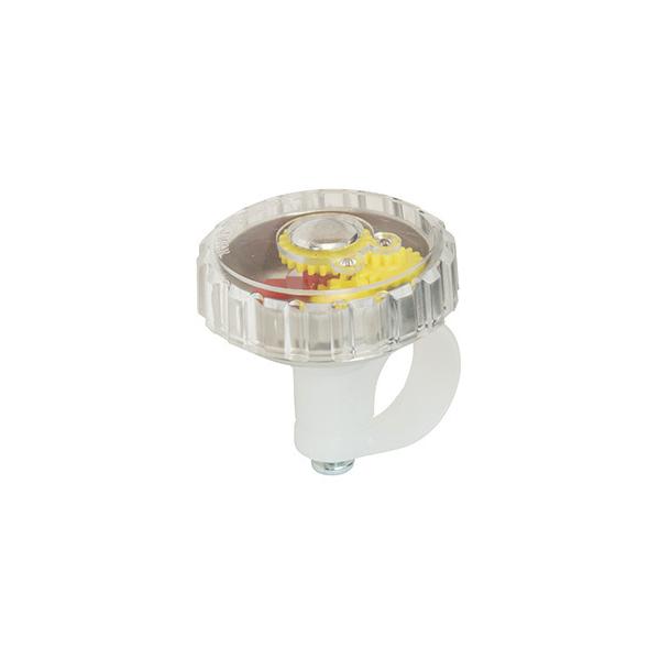 外輪を回して音を鳴らすタイプのベル。外輪を回して音を鳴らすタイプのベル。 ■商品情報 ・ワン素材：アルミ合金 ・取り付け可能径：Φ22.2mm ・外径：47mm カラー ・クリアー(HOB04605) メーカー側の仕様変更等により掲載内容と一部異なる場合がございます。 ご注文の際はメーカーホームページ等をご確認頂けます様お願い申し上げます。 ※弊社から発送させて頂く商品は現行商品となります。 お使いのパソコンやスマートフォンなどの様々なモニターの種類等により画像のお色が実物と若干異なって見える場合がございます。 あらかじめご理解頂けますよう、お願い致します。