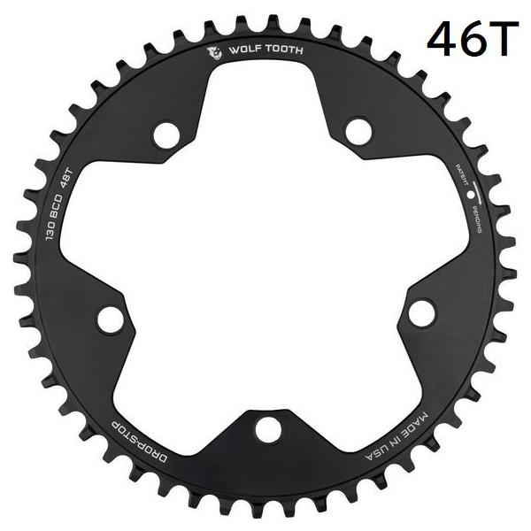 WOLF TOOTH ウルフトゥース 130BCD 5Bolt Chainring チェーンリング 46T compatible with SRAM Flattop