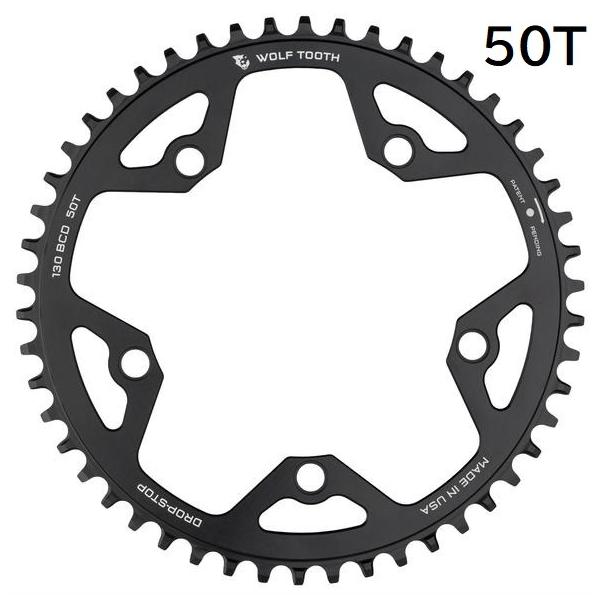 WOLF TOOTH ウルフトゥース 130BCD 5Bolt Chainring チェーンリング 50T compatible with SRAM Flattop