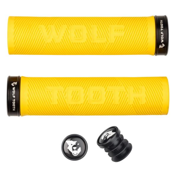WOLF TOOTH ウルフトゥース Echo Grip Yellow with Black Collar エコー ロックオングリップ イエロー