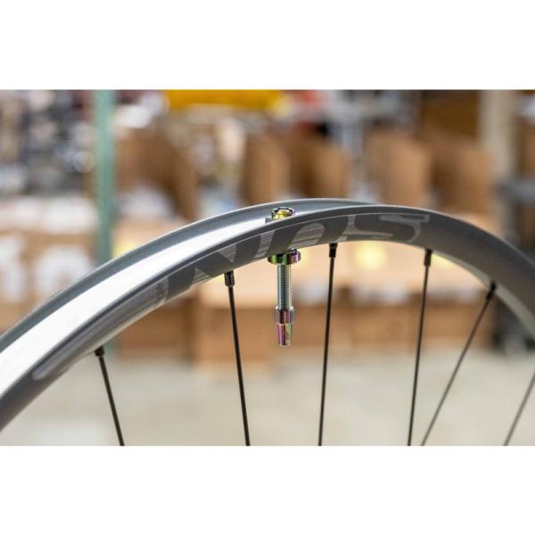 FIND SHOP 楽天市場店のWOLF TOOTH ウルフトゥース Tubeless Valve Stem Kit チューブレスバルブ ステムキット 60mm レッド｜アングル3