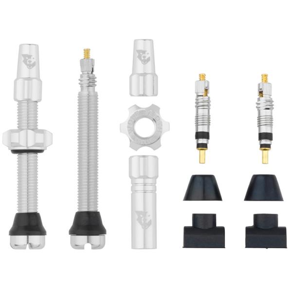 WOLF TOOTH ウルフトゥース Tubeless Valve Stem Kit チューブレスバルブ ステムキット 44mm ローシルバー