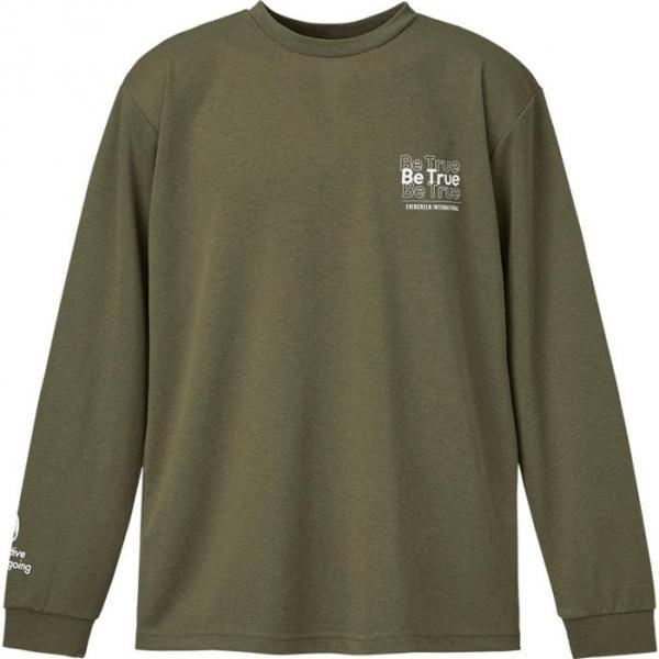 EVERGREEN エバーグリーン B-TRUE ドライミックスロングTシャツ タイプ1 M カーキ