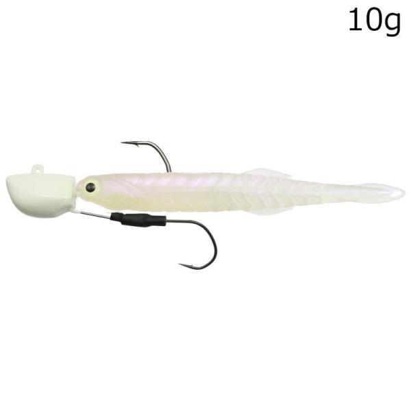 乐天商城 - ISSEI 一誠 イッセイ G.C. シーバス用ルアー イッセイ 海太郎 カタクチワームセット 太刀魚仕様 10g 052 パールグロー【バス】