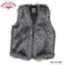 【SKULL FLIGHT スカルフライト】ベスト /FOX FUR VEST FSV20-003★REAL DEALSKULL FLIGHT/スカルフライト/CALIFORNIA LINE/カリフォルニアライン/ハーレー/バイカー//スカルフライト ベスト