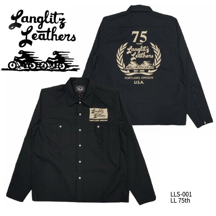 【Langlitz Leathers /ラングリッツレザーズ】 2022 Long Sleeve Work Shirts in 75th LLS-001(LL75th)★REALDEALLANGLITZ LEATHERS/ラングリッツレザー/ハーレー/バイカー/アメカジ/レザージャケット/アメリカ/オレゴン/Tシャツ/TEE/T-SHIRTS