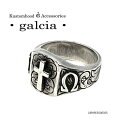 【galcia/ガルシア】リング/18R-REEG003SS : RECTANGLE ENG RING / CROSS & A,Ω【galcia/ガルシア/シルバー/ブラス/アクセサリ/カスタム/ホットロッド/メキシカン/ハーレー/バイカー