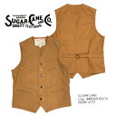 ySUGAR CANE/VK[P[zxXg/13oz. BROWN DUCK WORK VEST/ SC14375