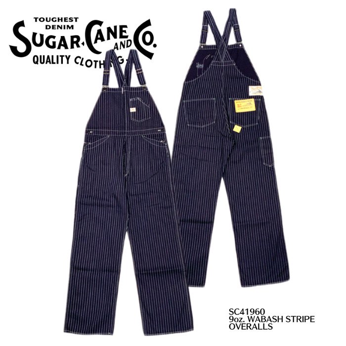 【SUGAR CANE/シュガーケーン】 ボトム/SC41960 / 9oz. WABASH STRIPE OVERALLS★REAL DEALL/デニム/ジーパンヴィンテージ//メンズボトム/メンズデニム