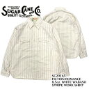 ySUGAR CANE/VK[P[zVc / FICTION ROMANCE 8.5oz. WHITE WABASH STRIPE WORK SHIRT/ SC29165/Vc/Vc/YVc/XgCvVc