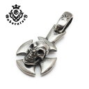 yGaboratory/K{g[zy_g/SINGLE SKULL WITH CROSS ROUND MIDDLE REAL DEAL