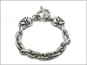 ガボラトリー ブレスレット メンズ 【Gaboratory/ガボラトリー】ブレスレットsbr003 /"SMALL OVAL LINKS 2 SKULL BRACELET"★REALDEAL