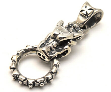 トラヴィスワーカー 【Travis Walker トラヴィスワーカー】ペンダント/PDS021 GARGOYLE PENDANT WITH CROSS BALE AND FORMEE RING ！REAL DEAL