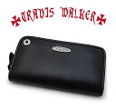 yTravis Walker gBX[J[zOEHbg/8W01-PLATE/ROUND ZIP WALLET-COW HIDE BLACK WITH TW OVAL PLATEIREAL DEAL