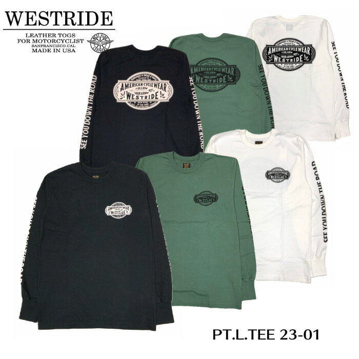 【WESTRIDE/ウエストライド】ロンT/PT.L.TEE 23-01★REAL DEALWESTRIDE/ウエストライド/新潟/MADE IN NIIGATA/ハーレー/バイカー/アメカジ/モーターサイクル/レーシングダウン/Tシャツ/ロンティ/長袖/ボーダー/メンズTシャツ