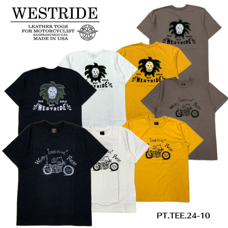 【WEST RIDE/ウエストライド】Tシャツ/PT.TEE.24-10★REALDEALWESTRIDE/ウエストライド/新潟/MADE IN NIIGATA/ハーレー/バイカー/アメカジ/モーターサイクル/レーシングダウン