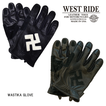 【WESTRIDE/ウエストライド】グローブ/SWASTIKA GLOVE★REAL DEALWESTRIDE/ウエストライド/新潟/MADE IN NIIGATA/ハーレー/バイカー/アメカジ/モーターサイクル/レーシングダウン