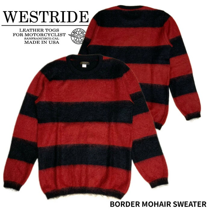WESTRIDE/ウエストライド/ボーダーモヘアセーター