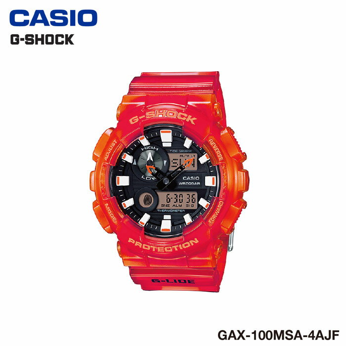 腕時計 防水 G-SHOCK ジーショック GAX-100MSA-4AJF カラー:オレンジ メンズ G-LIDE 2017年サマー CASIO カシオ [gs]