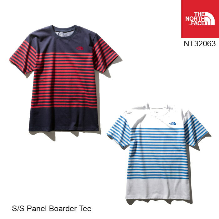 ノースフェイス Tシャツ 半袖 メンズ ショートスリーブパネルボーダーティー NT32063 S/S Panel Border Tee The North Face [11120ss][6356]