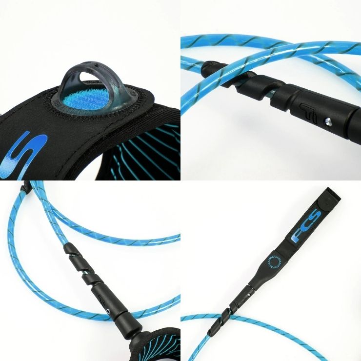 REALDRIVEのFCS サーフボード リーシュコード フリーダムヘリックス コンプ 6ft エフシーエス FREEDOM HELIX LEASH COMP 5mm 6フィート パワーコード 軽量 バイオレジン サーフィン ショートボード 正規品 2026春夏新作｜アングル3