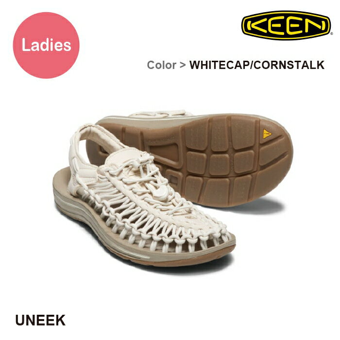 キーン 【P10倍】 KEEN キーン レディース サンダル UNEEK ユニーク #1018698 カラー:Whitecap/Comstalk アウトドア カジュアル 靴 [53624ss]