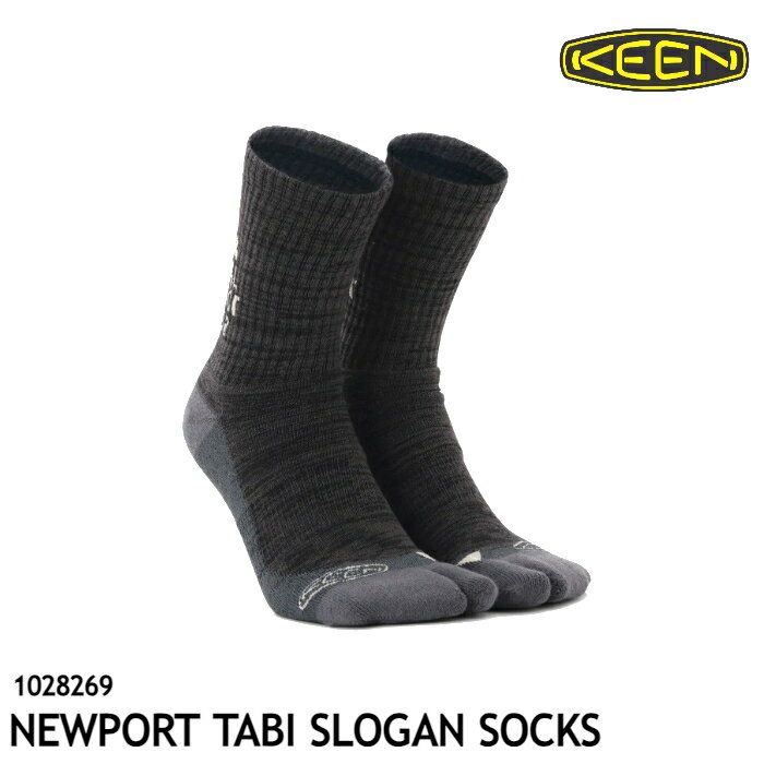 キーン 靴下 NEWPORT TABI SLOGAN SOCKS #1028269 カラー:Black/Magnet ニューポート タビ スローガン ソックス KEEN [0406l][53623fw]