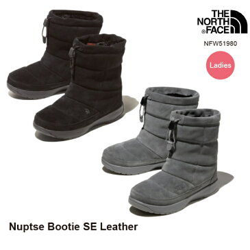 ノースフェイス スノーブーツ レディース NFW51980 W Nuptse Bootie SE Leather ヌプシブーティー レザー 革 The North Face [111outlet]