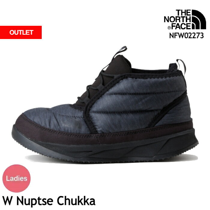 ノースフェイス レディース ウィンターシューズ NFW02273 W Nuptse Chukka (PK)ファントムグレーヘザープリント×TNFブラック ウィメンズ ヌプシチャッカ The North Face [111outlet]