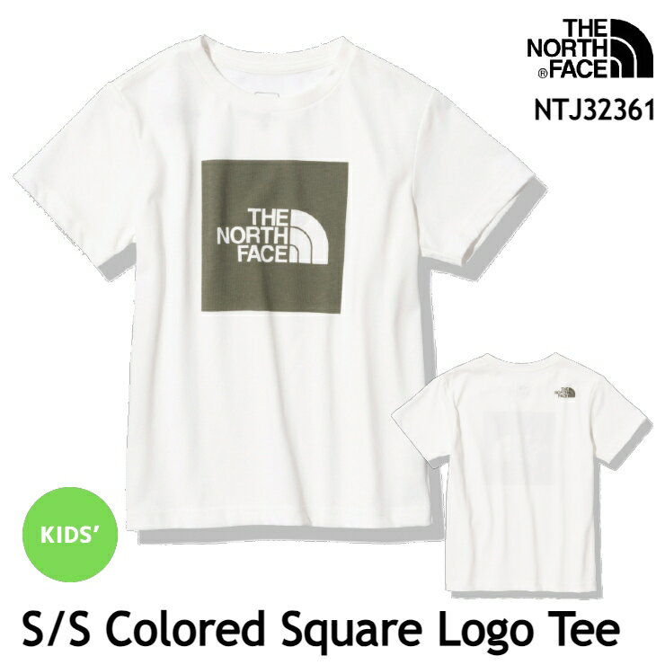 楽天REALDRIVEザ・ノース・フェイス キッズ Tシャツ NTJ32361 S/S Colored Square Logo Tee スモールスクエアロゴTシャツ 子供用 紫外線カット 半袖Tシャツ オーガニックコットン The North Face [0406l][111outlet]