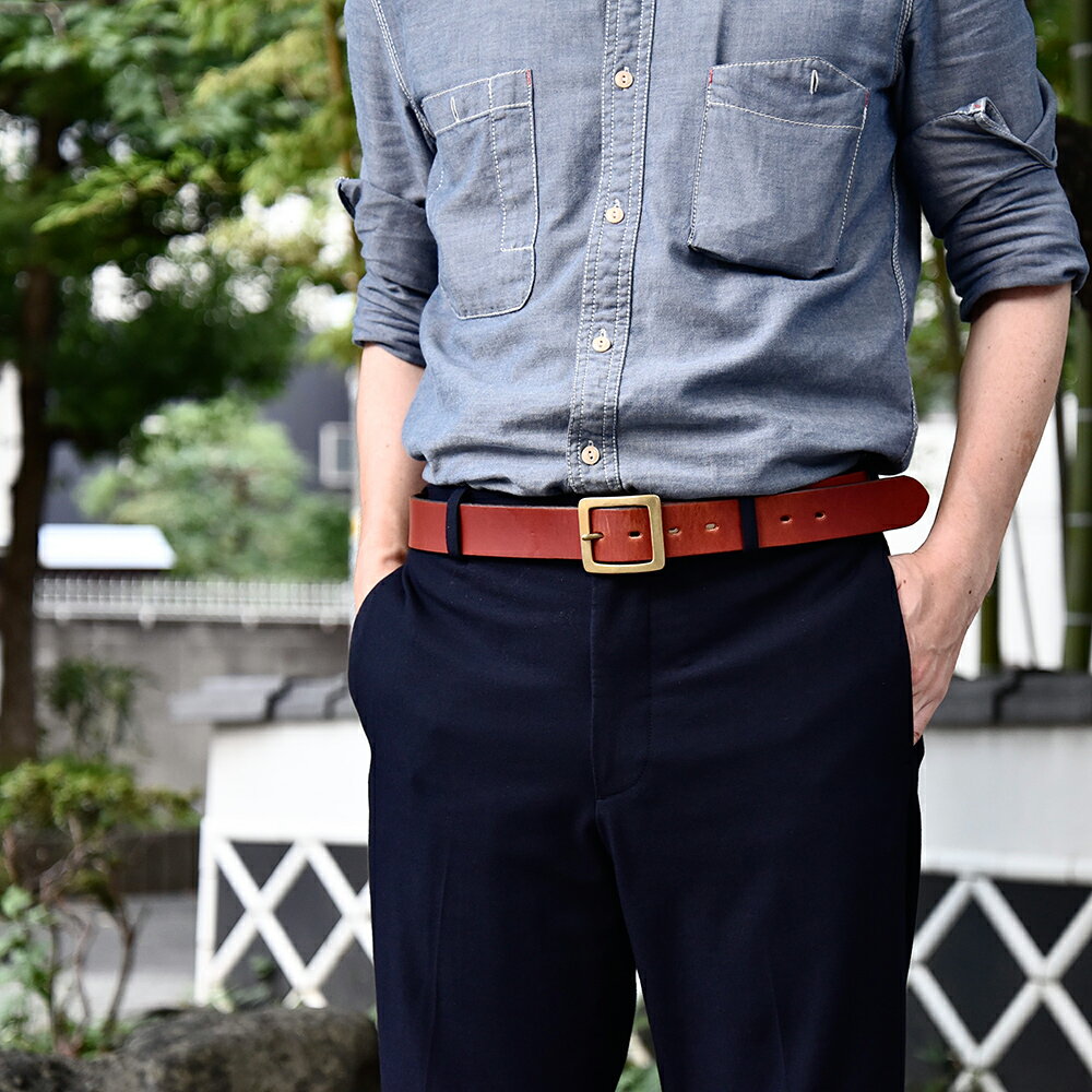 【セミオーダーベルト太幅】名入れ無料！バックル・色・ステッチ糸を選んで組み合わせ5,000通り以上、注文を受けてから日本の職人が作ります。誕生日プレゼント 記念日 革婚式 退職記念品 送別ギフト 敬老の日に