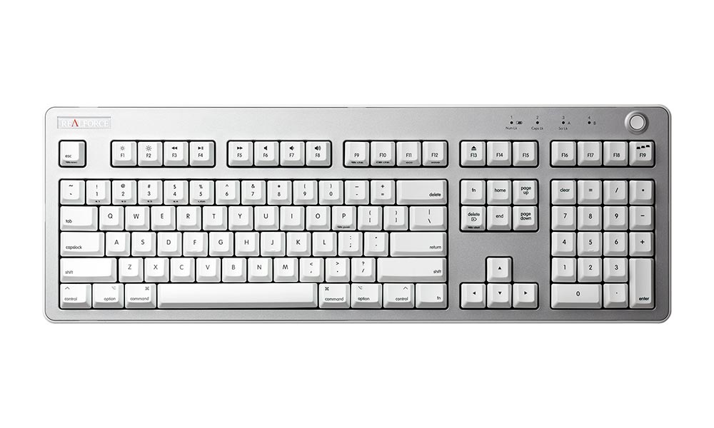 REALFORCE/R3/キーボード/R3HF21/ワイヤレス/Bluetooth/USB/東プレ/ハイブリッドモデル/フルキーボード/静音/ライトシルバー&スーパーホワイト/Mac配列/英語配列