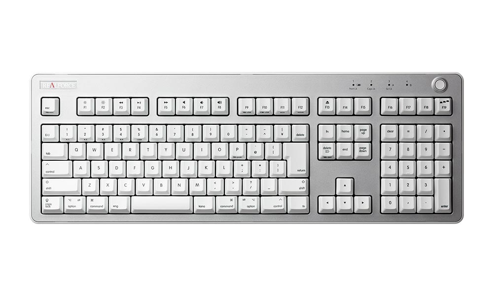 REALFORCE/R3/キーボード/R3HE21/ワイヤレス/Bluetooth/USB/東プレ/ハイブリッドモデル/フルキーボード/静音/ライトシルバー&スーパーホワイト/Mac配列/日本語配列
