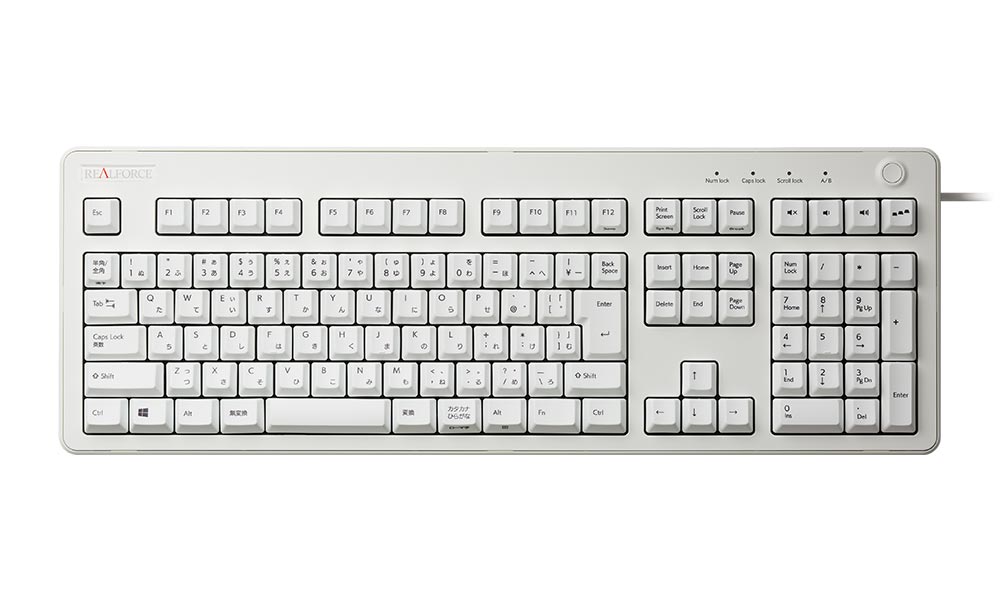 REALFORCE有線キーボードR3UA41/フルキーボード/有線/スーパーホワイト/日本製