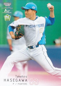 BBM ベースボールカード 294 長谷川威展 北海道日本ハムファイターズ (レギュラーカード/ROOKIE) 2022 1stバージョン