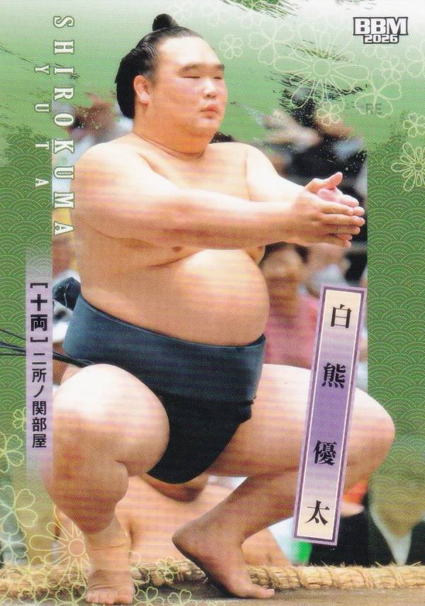BBM 2026 大相撲カード 56 白熊 優太 十両 (レギュラーカード)